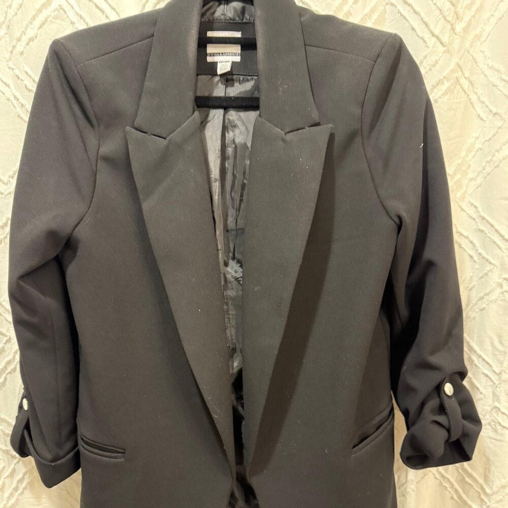 Jules & Leopold Black 3/4 Sleeve Length Blazer